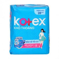 Băng vệ sinh khô thoáng ngày nhiều 28cm Kotex (6 miếng/gói)