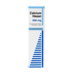 Thuốc điều trị bệnh loãng xương Calcium Hasan 500mg (Tuýp 20 viên)