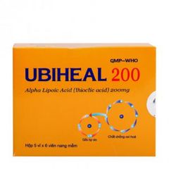 Thuốc tăng hệ miễn dịch và hỗ trợ điều trị bệnh Ubiheal 200 (Hộp 5 vỉ x 6 viên)