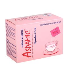 Đường ăn kiêng Aspamic 35mg (Hộp 100 gói x 1g)