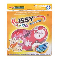 Khẩu trang sợi hoạt tính 3 lớp cho trẻ em Kissy (1 cái/hộp size S)