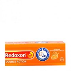 Viên sủi điều trị thiếu hụt Vitamin C và kẽm Redoxon Double Eff Tab (Tuýp 10 viên)