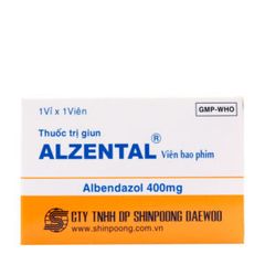 Thuốc điều trị giun Alzental 400mg (Hộp 1 vỉ x 1 viên)