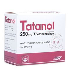 Thuốc giảm đau, hạ sốt Tatanol 250 mg (Hộp/ 30 gói)
