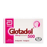 Thuốc hạ sốt, giảm đau Glotadol 500mg (10 vỉ x 10 viên/hộp)