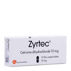 Thuốc điều trị viêm mũi dị ứng quanh năm Zyrtec (10mg)