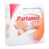 Thuốc giảm đau và hạ sốt Partamol 500mg ( 4 vỉ x 4 viên sủi/Hộp)