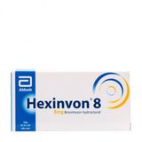 Thuốc điều trị bệnh hô hấp Hexinvon 8mg (10 vỉ x 10 viên/hộp)