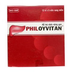 Thuốc điều trị bệnh gan mạn tính, gan nhiễm mỡ, xơ gan, nhiễm độc gan Philoyvitan 200mg (12 vỉ x 5 viên/hộp)