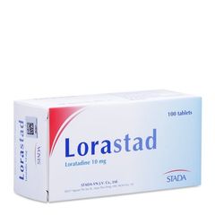 Thuốc điều trị làm giảm triệu chứng viêm mũi dị ứng & chứng nổi mày đay mãn tính Lorastad 10mg (10 vỉ x 10 viên/hộp)