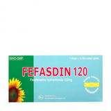 Thuốc điều trị viêm mũi dị ứng, mày đay mạn tính vô căn Fefasdin 120mg (1 vỉ x 10 viên/hộp)