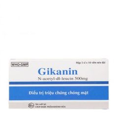 Thuốc điều trị triệu chứng chóng mặt Gikanin 500mg (3 vỉ x 10 viên/hộp)