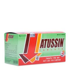 Thuốc trị ho với ba tác động Atussin Tablets (25 vỉ x 4 viên/hộp)