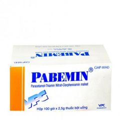 Thuốc bột uống điều trị sốt, cảm lạnh, nhức răng Pabemin (Hộp 100 gói 2.5g)