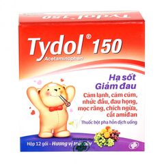 Thuốc giảm đau, hạ sốt Tydol 150mg (12 gói/hộp)