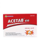 Thuốc giảm đau, hạ sốt Acetab 650mg (10 vỉ x 10 viên/hộp)