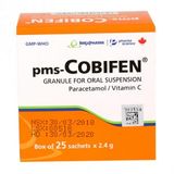 Thuốc cốm pha hỗn dịch uống điều trị đau nhức, cảm sốt Pms-Cobifen (Hộp 25 gói x 2.4g)