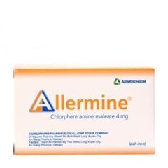 Thuốc điều trị dị ứng cấp và mãn tính Allermine 4mg (10 vỉ x 20 viên/hộp)