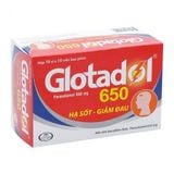 Thuốc hạ sốt, giảm đau Glotadol 650 (10 vỉ x 10 viên/hộp)