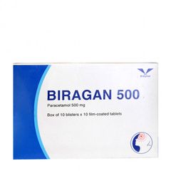 Thuốc giảm đau, hạ sốt Biragan 500mg (10 vỉ x 10 viên/hộp)