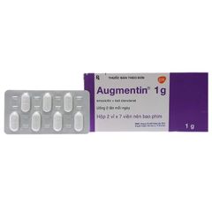 Thuốc kháng sinh Augmentin 1g hộp 14 viên