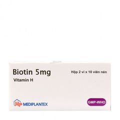 Vitamin H Biotin 5mg (2 vỉ x 10 viên/hộp)