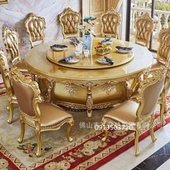 Bàn ăn tân cổ điển cỡ lớn 180-200-220cm
