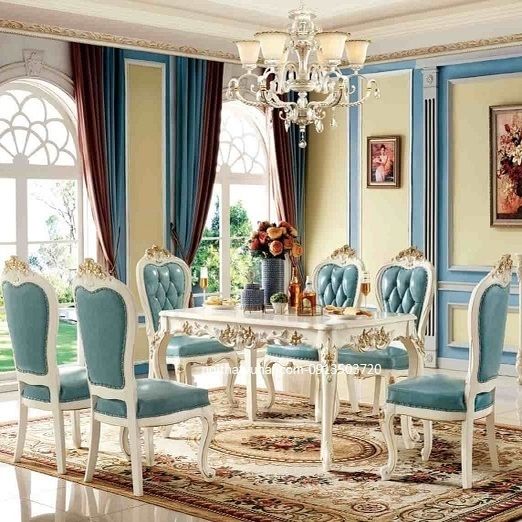 ( Hàng Đặt )Bộ bàn ăn tân cổ điển 15