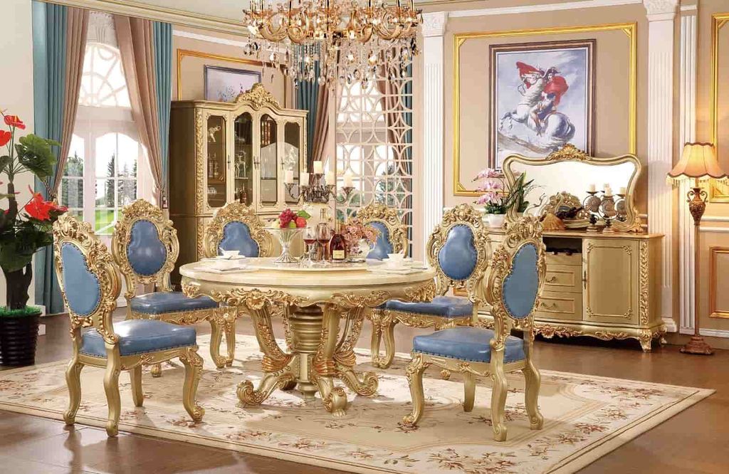 ( Hàng Đặt )Bộ bàn ăn tân cổ điển 2