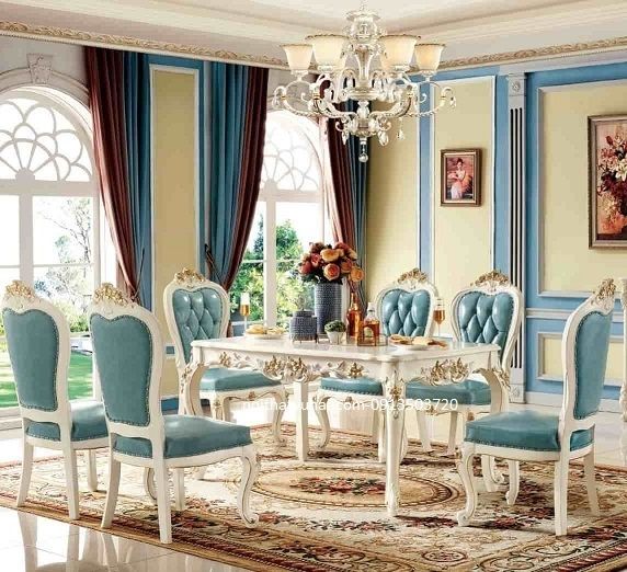 ( Hàng Đặt )Bộ bàn ăn tân cổ điển 204