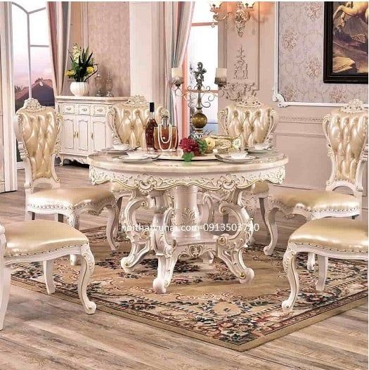 ( Hàng Đặt )Bộ bàn ăn tân cổ điển 217