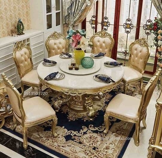 ( Hàng Đặt )Bộ bàn ăn tân cổ điển 223