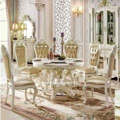 ( Hàng Đặt )Bộ bàn ăn tân cổ điển 2+6 ghế