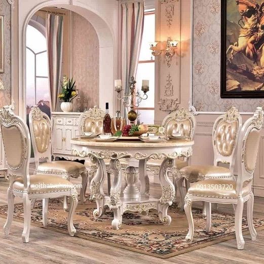 ( Hàng Đặt )bàn ăn tân cổ điển 3