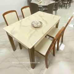 (khuyến mại )Bộ Bàn Ăn Mặt Đá Kèm 4 Ghế 501