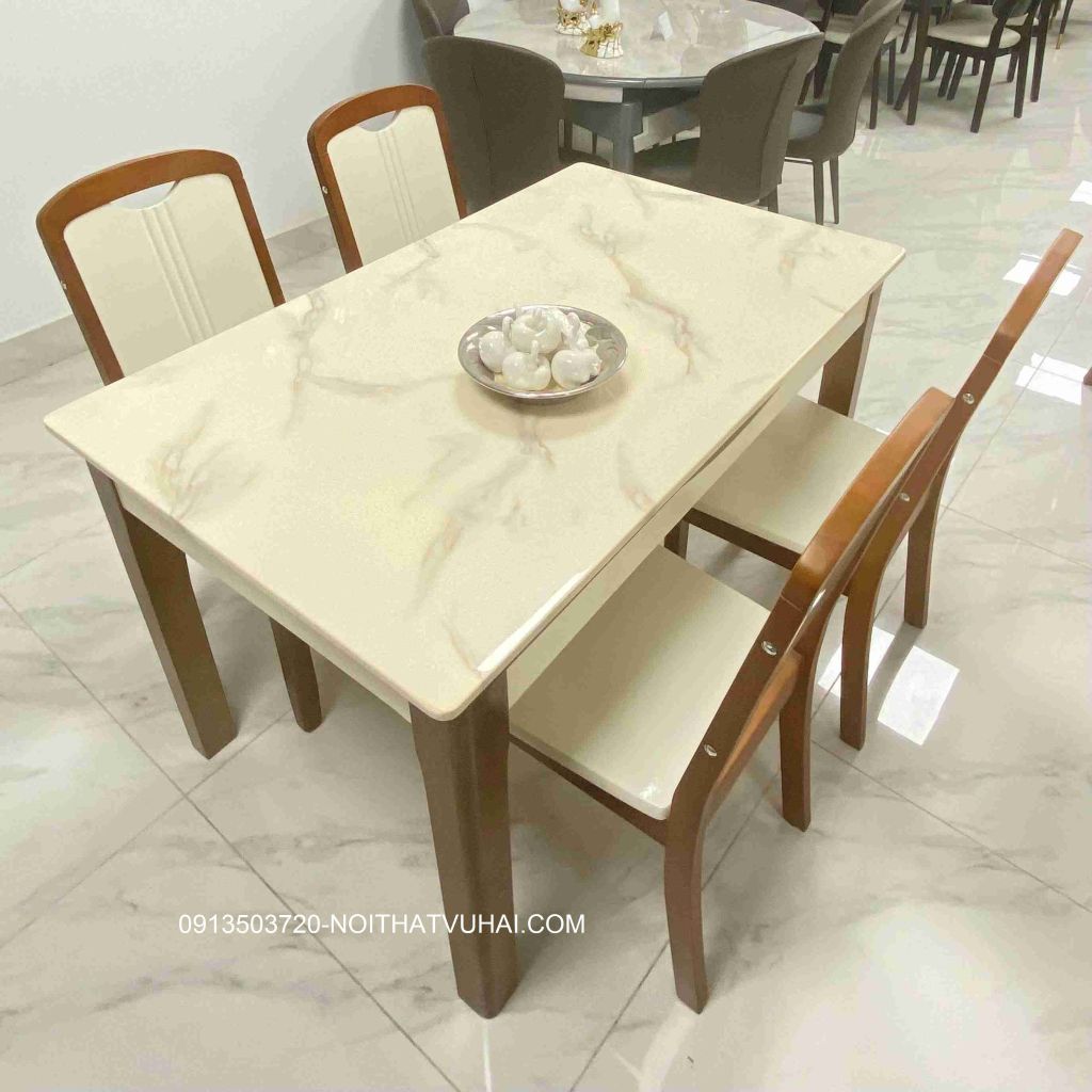 (Sale Giá Sốc) Bàn ăn mặt đá +4 ghế 501