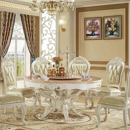 Bộ bàn ăn tân cổ điển 5