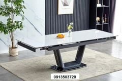 Bàn Ăn Mặt Đá Ceramic  Kéo Dài 6-12 Người D03B