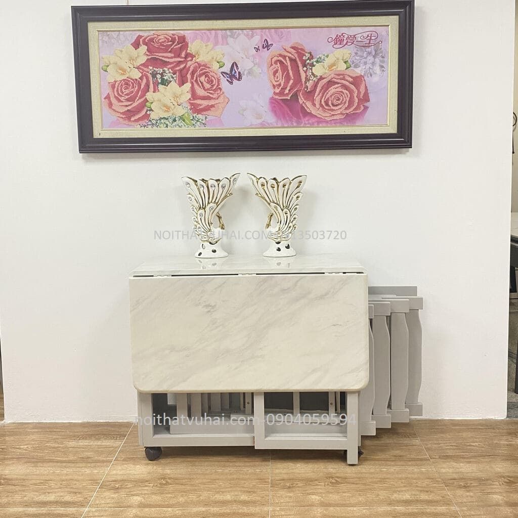 Bộ Bàn Ăn Gấp Gọn 4 -6 Ghế  Xuất Khẩu G4