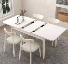 Bàn Ăn Mặt kính Mở Rộng 4-8 Ghế D3602