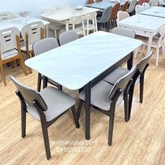 Bàn Ăn Kéo Dài 100-140cm Đá Ngọc Cao Cấp