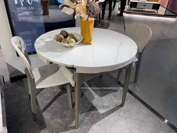 Bàn Ăn Tròn 6 ghế  Thông Minh Cỡ Nhỏ D1701