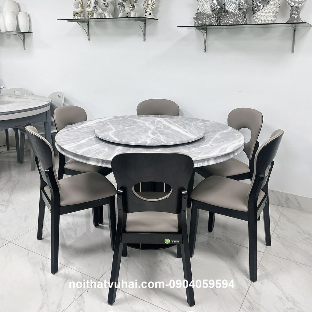 Bộ Bàn Ăn Tròn kèm 6 ghế 3606