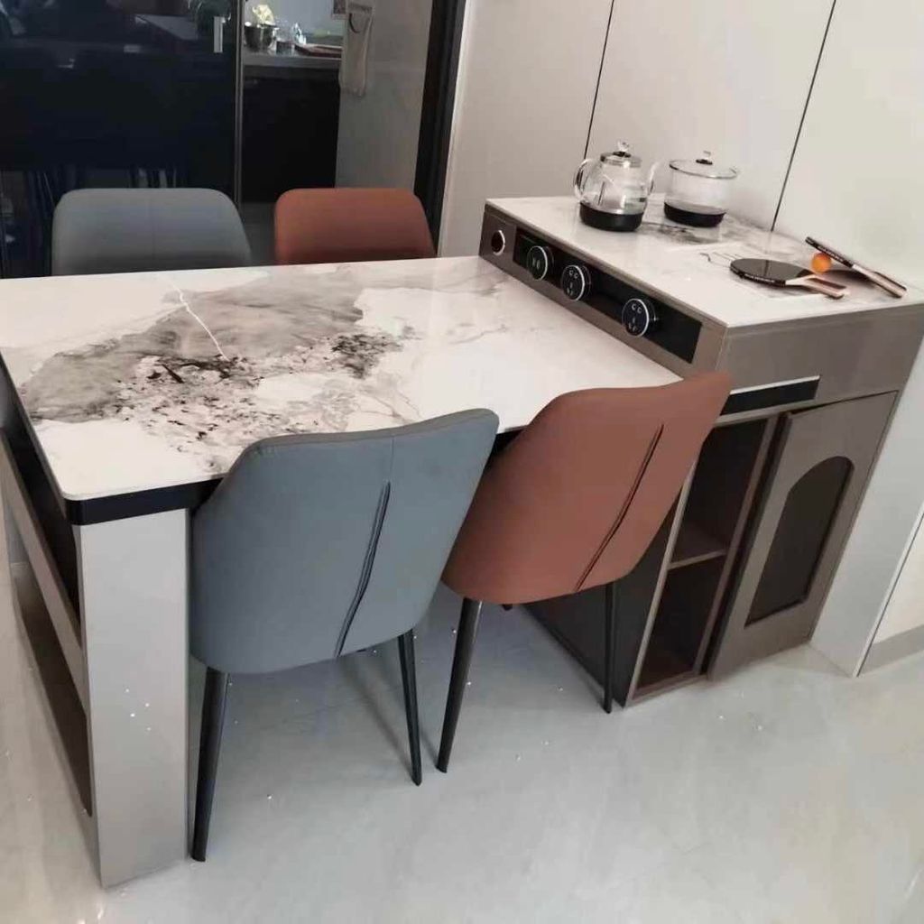 Bàn ăn kết hợp đảo bếp 1.6 kéo dài 1.9m