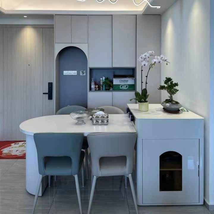 Bàn ăn kết hợp đảo bếp 175-kéo dài 2,05m