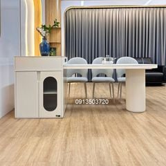 (Hàng Oder)Bàn ăn có bếp từ kết hợp bàn đảo AK3699