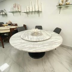 Bàn Ăn Tròn Mặt Đá 1M6 ( 10 Ghế )