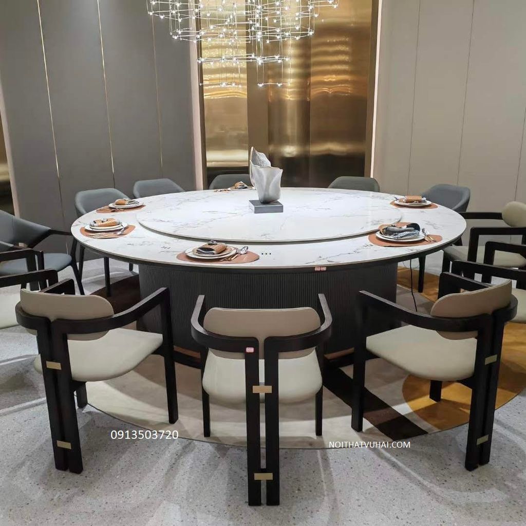 Bàn tròn mặt đá 2,6m AK 3698