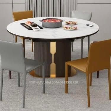 Bàn Ăn Tròn Thông Minh Cỡ Lớn Có Bếp Từ A41(cao cấp)