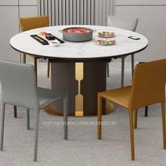 Bàn Ăn Tròn Thông Minh Cỡ Lớn Có Bếp Từ A41(cao cấp)